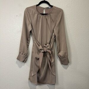 Prettygarden Women’s Long Sleeve Satin Dress